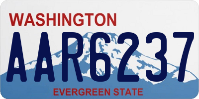 WA license plate AAR6237