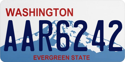 WA license plate AAR6242