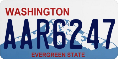 WA license plate AAR6247