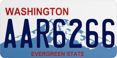 WA license plate AAR6266