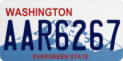 WA license plate AAR6267
