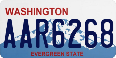 WA license plate AAR6268