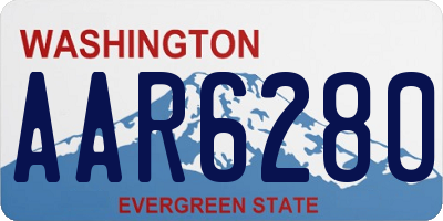 WA license plate AAR6280