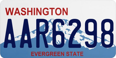 WA license plate AAR6298
