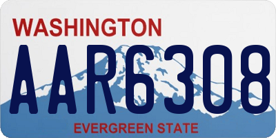 WA license plate AAR6308