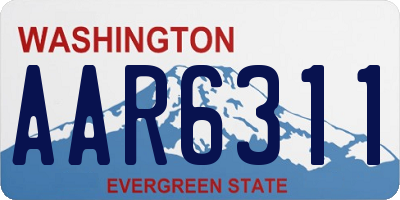 WA license plate AAR6311