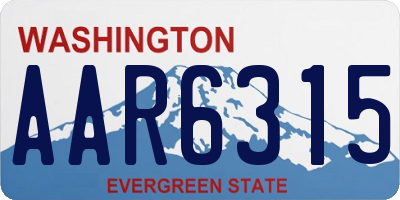 WA license plate AAR6315