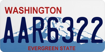 WA license plate AAR6322