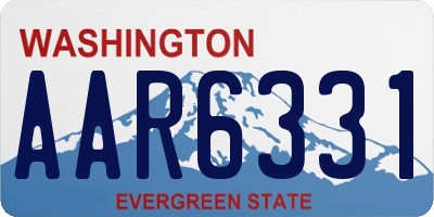WA license plate AAR6331