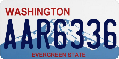 WA license plate AAR6336