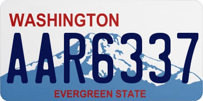 WA license plate AAR6337