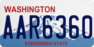 WA license plate AAR6360