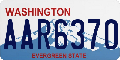 WA license plate AAR6370