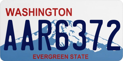 WA license plate AAR6372