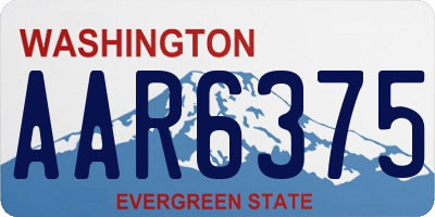 WA license plate AAR6375