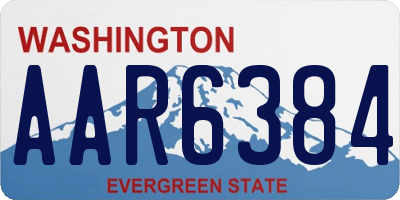 WA license plate AAR6384