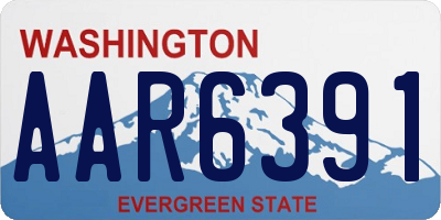 WA license plate AAR6391