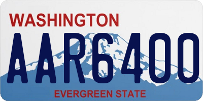 WA license plate AAR6400