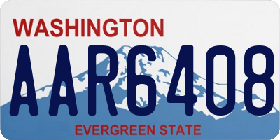 WA license plate AAR6408