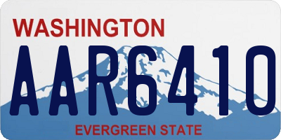 WA license plate AAR6410