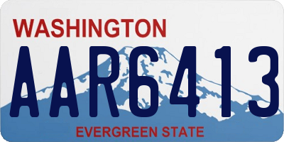WA license plate AAR6413
