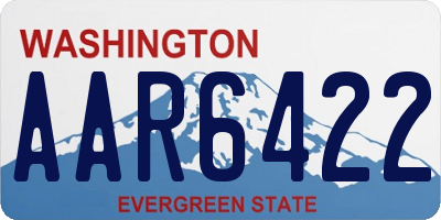 WA license plate AAR6422