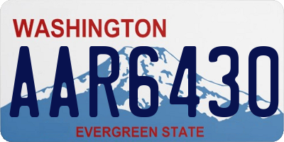 WA license plate AAR6430