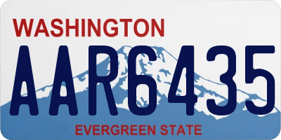 WA license plate AAR6435