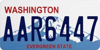 WA license plate AAR6447