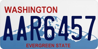 WA license plate AAR6457