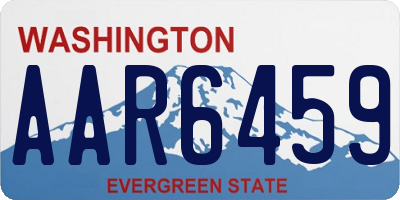 WA license plate AAR6459