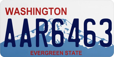 WA license plate AAR6463