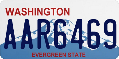 WA license plate AAR6469