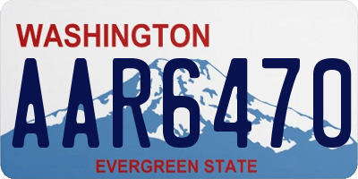 WA license plate AAR6470