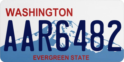 WA license plate AAR6482