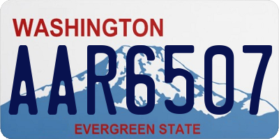 WA license plate AAR6507
