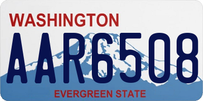 WA license plate AAR6508