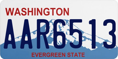 WA license plate AAR6513