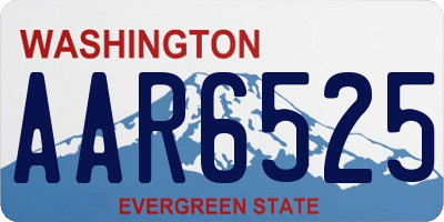 WA license plate AAR6525