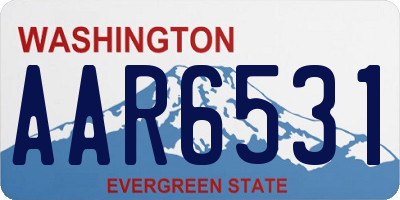 WA license plate AAR6531