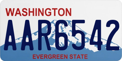 WA license plate AAR6542