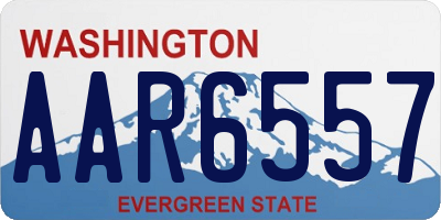 WA license plate AAR6557