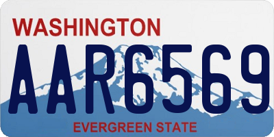 WA license plate AAR6569