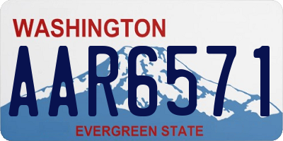 WA license plate AAR6571