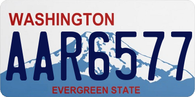 WA license plate AAR6577