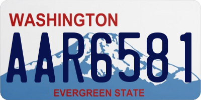 WA license plate AAR6581