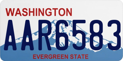 WA license plate AAR6583