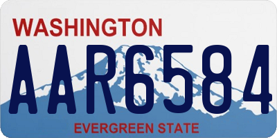 WA license plate AAR6584
