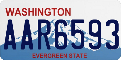 WA license plate AAR6593