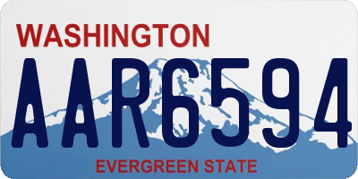 WA license plate AAR6594